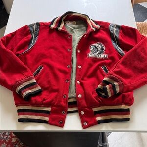 Vintage Red Varsity Jacket Mens M